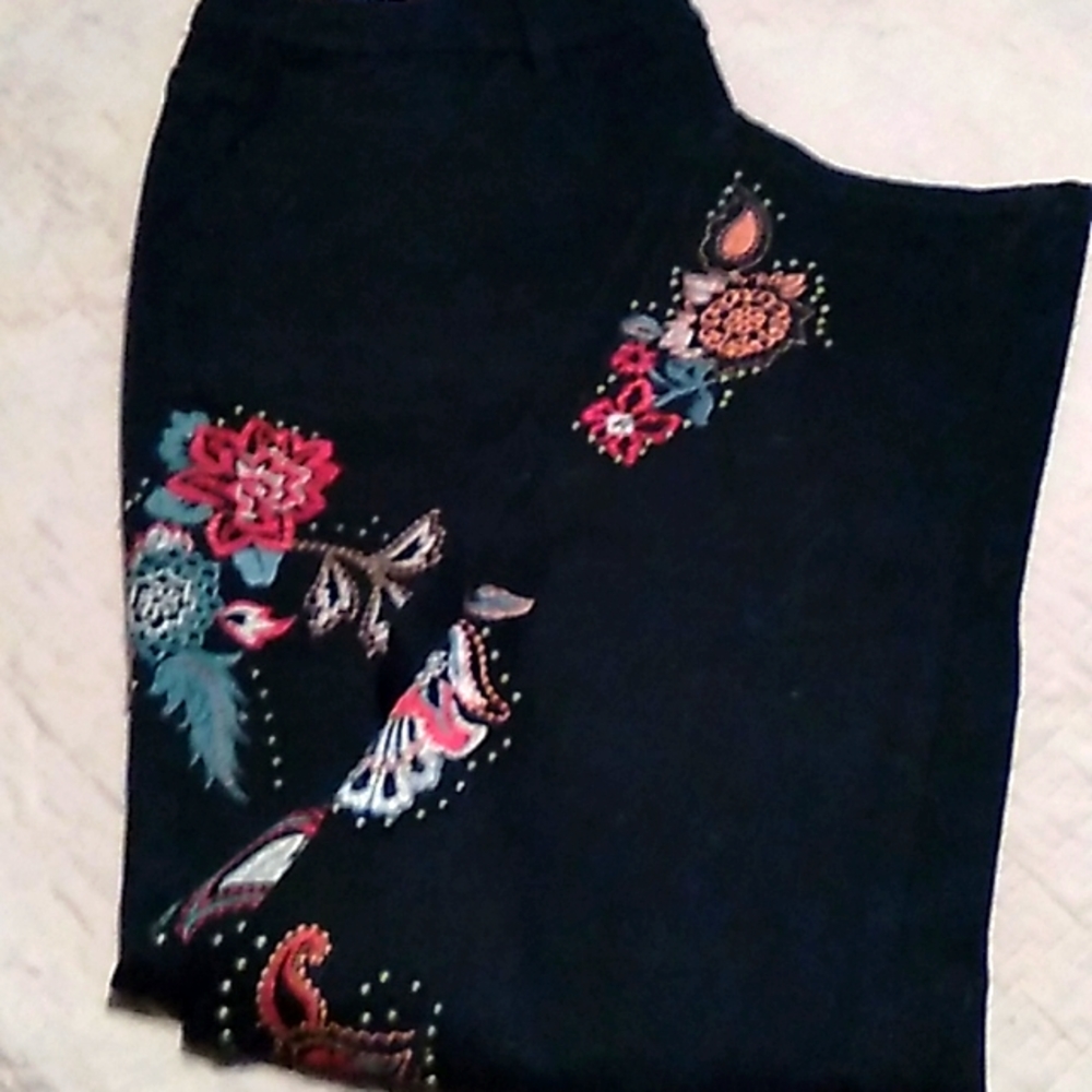 DG2 Embroidered Black Jeans.  NWOT